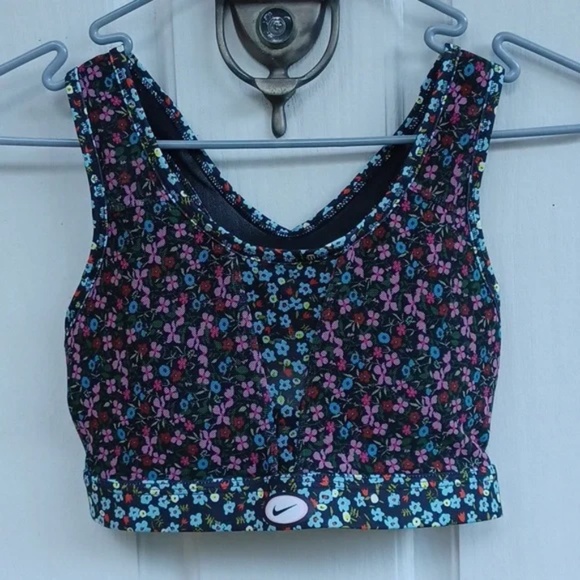 Nike Other - NIKE Sheer Floral Sports Bra Sz S